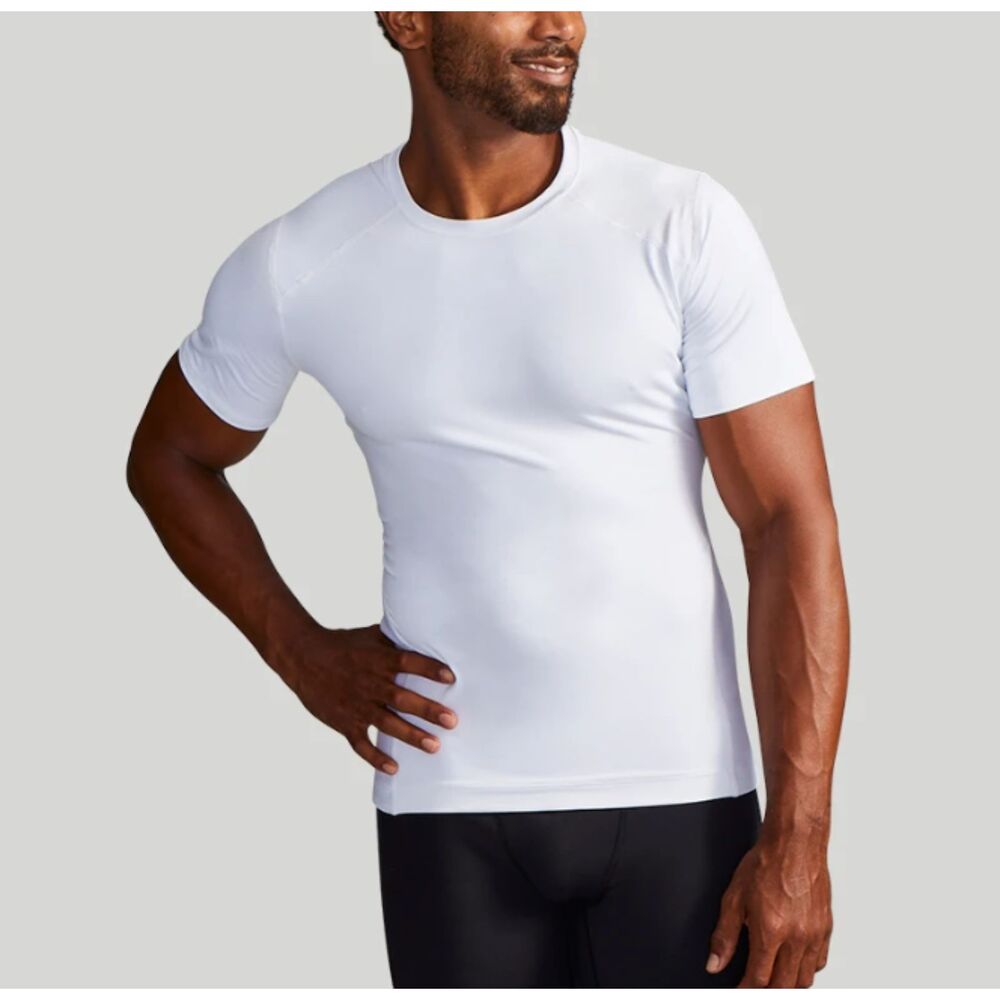 Tommie Copper Shirt Lower Back Support Men’s XL White 4-Panel Power Mesh